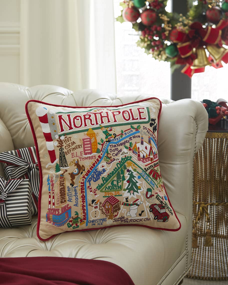 C & F Enterprises Nice Naughty I Tried Needlepoint Christmas Pillow