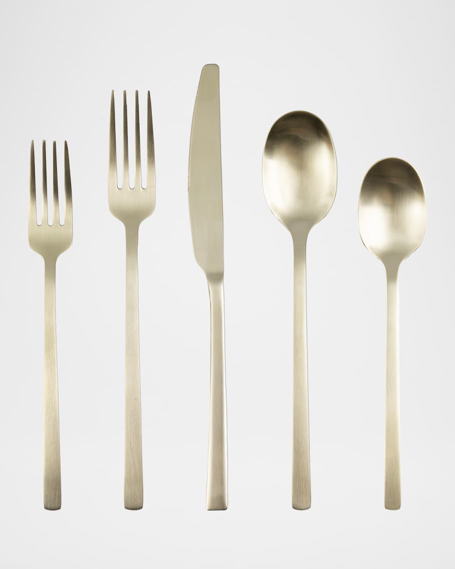Cambridge Beacon Champagne Satin 20-Piece Flatware Set