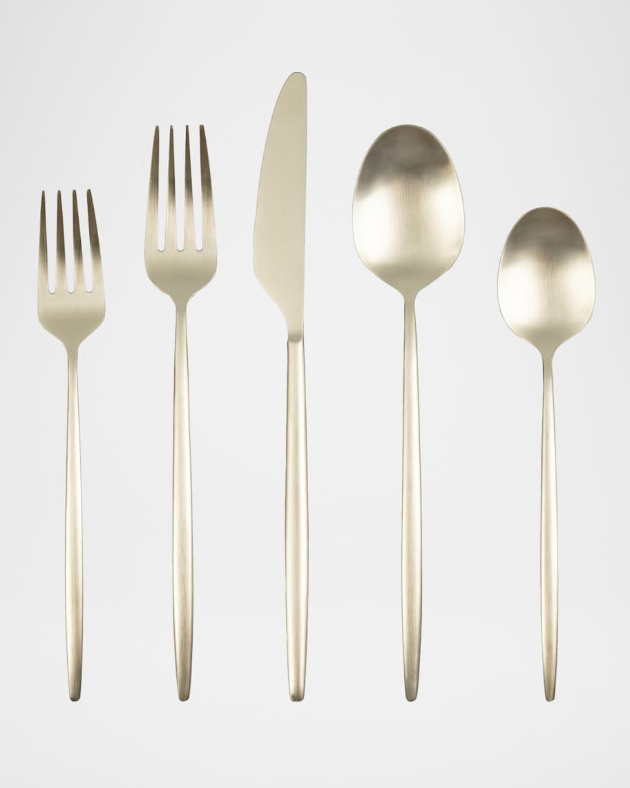 Cambridge Gaze Champagne Satin 20-Piece Flatware Set, Service for 4