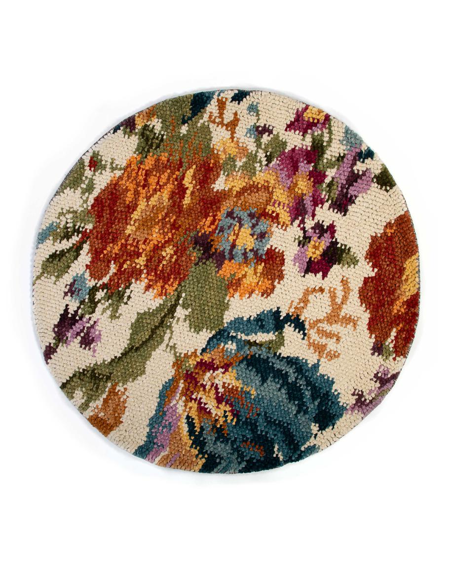 MacKenzie-Childs Autumn Flowers Rug, 6' Round | Neiman Marcus