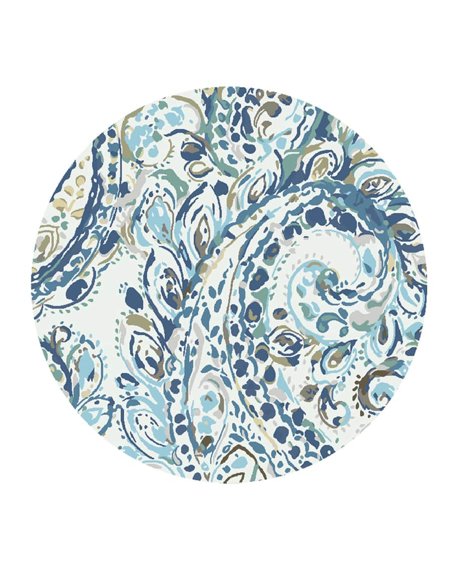 MacKenzie-Childs Royal Paisley Rug, 6' Round | Neiman Marcus