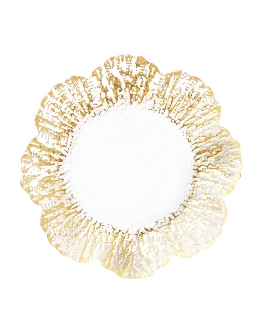Vietri Rufolo Glass Gold Canape Plate