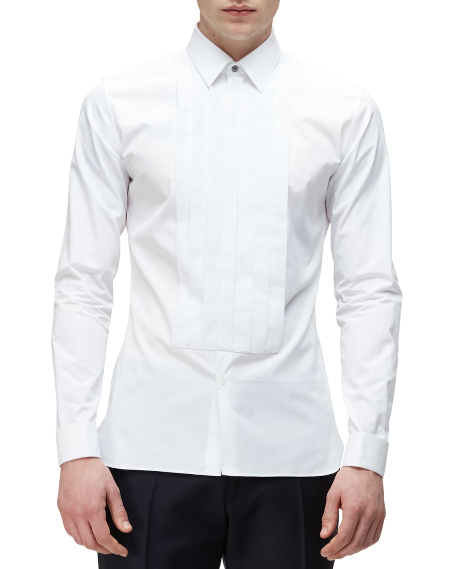 Burberry Long-Sleeve Formal Tuxedo Shirt, White | Neiman Marcus
