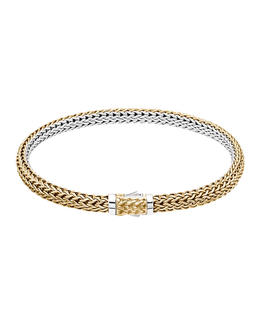 John Hardy Classic Chain Gold & Silver Extra-Small Reversible Bracelet