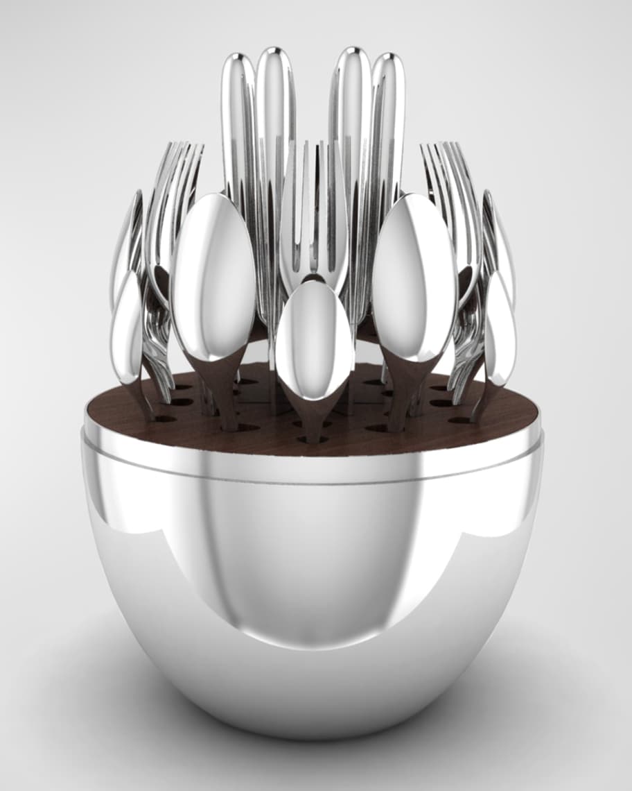 Christofle 24-Piece Mood Silver-Plated Flatware Service