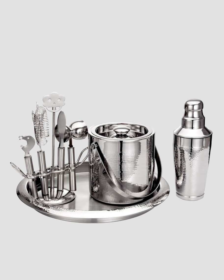 Godinger Hammered Bar Set with Tools