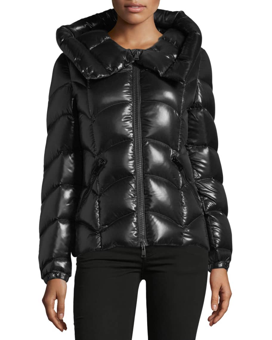 Moncler Akebia Hooded Wave Puffer Jacket | Neiman Marcus