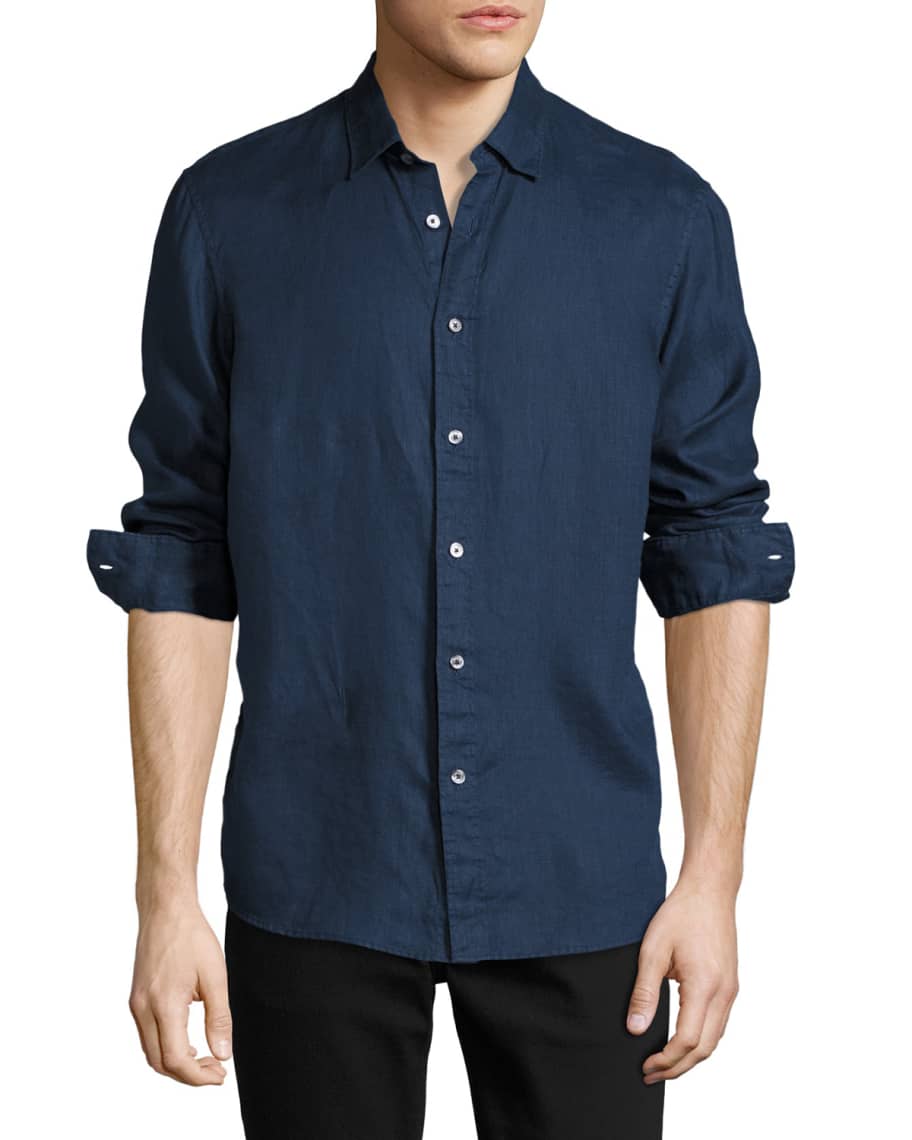 Michael Kors Linen Button-Down Shirt | Neiman Marcus