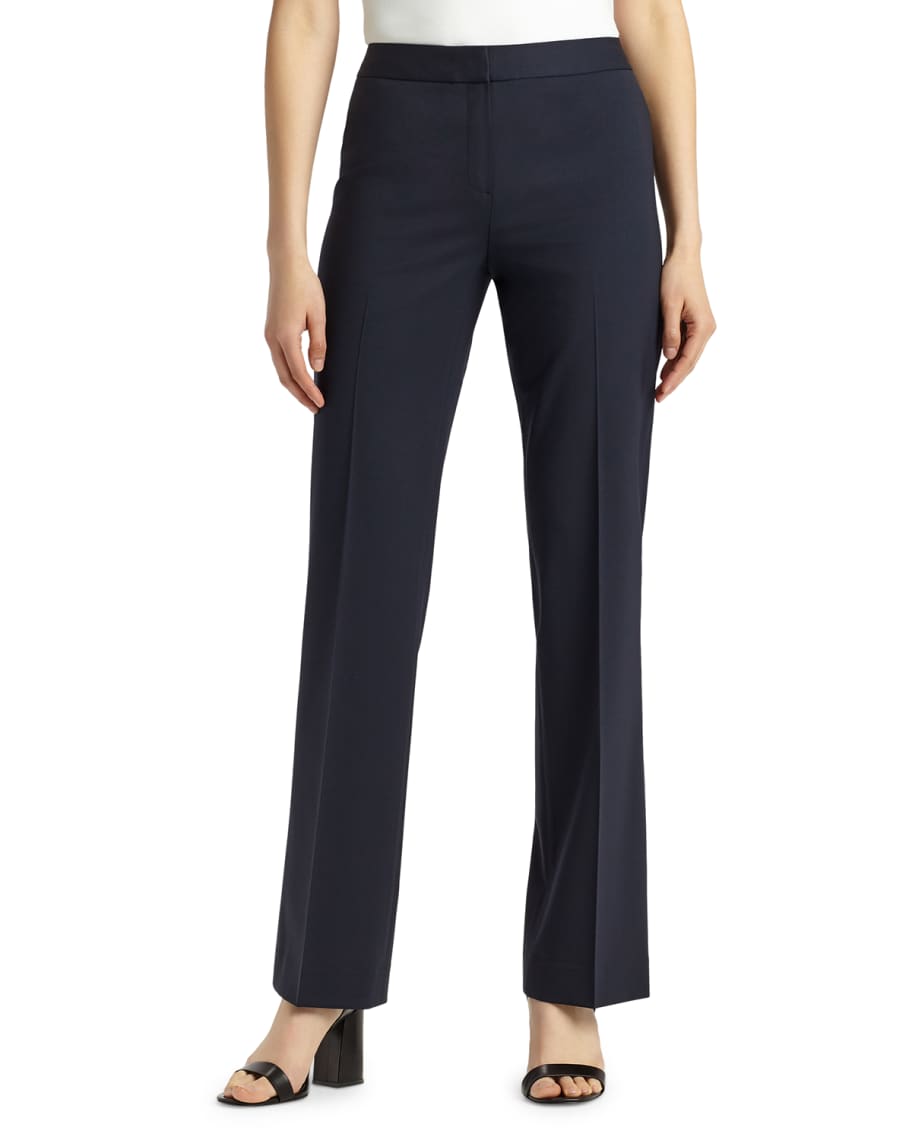 Lafayette 148 New York Menswear Stretch-Wool Pants | Neiman Marcus