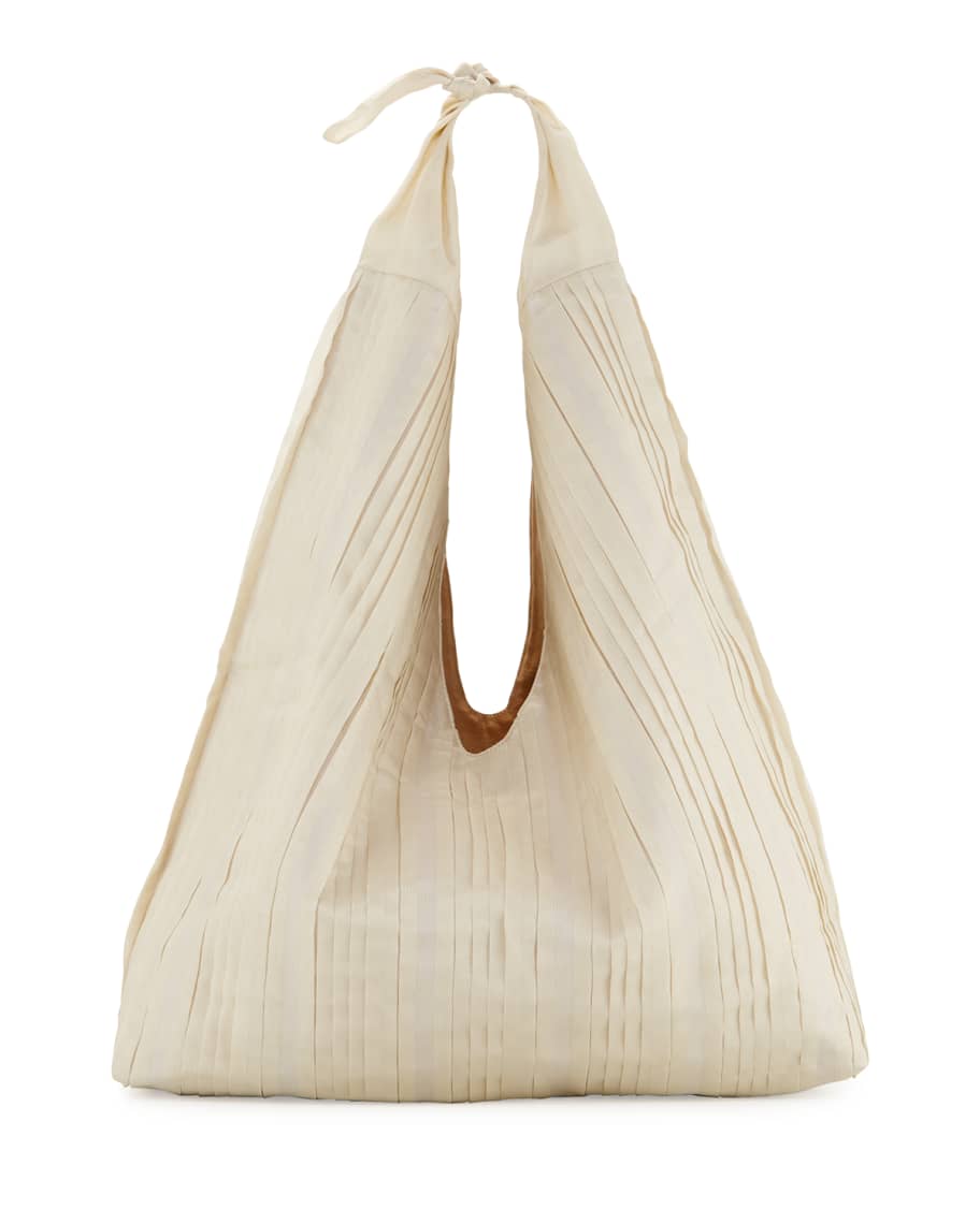 THE ROW Bindle Pleated Silk Mesh Hobo Bag Neiman Marcus