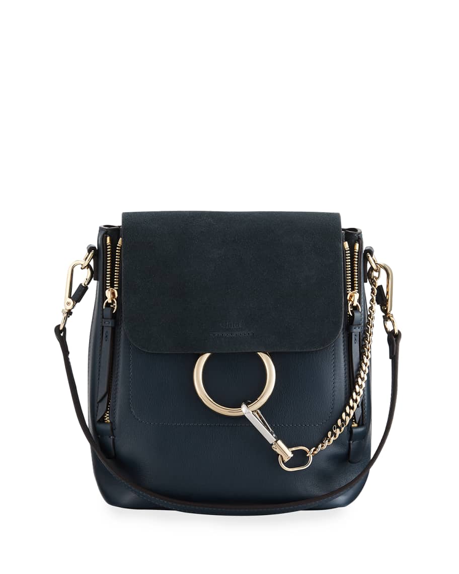 Chloe Faye Small Leather/Suede Backpack | Neiman Marcus