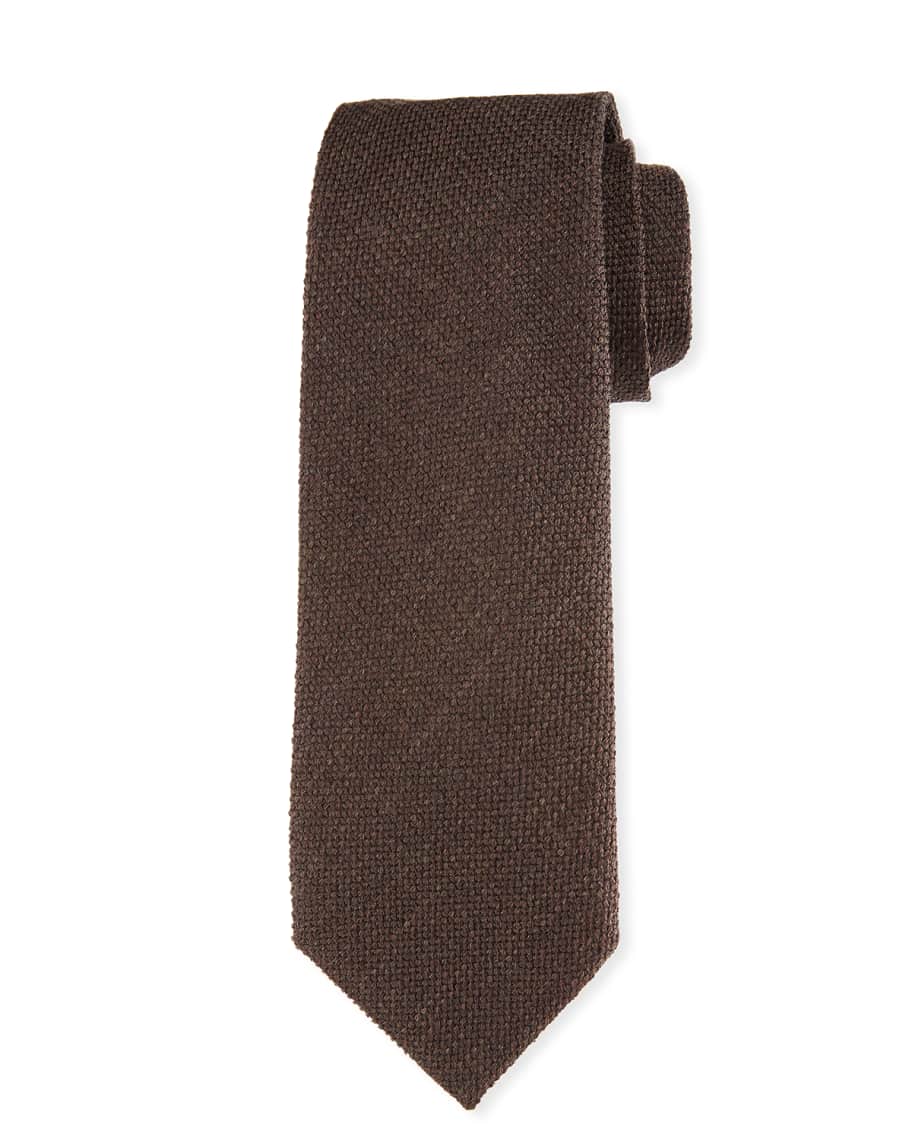 TOM FORD Textured Silk-Wool Tie | Neiman Marcus