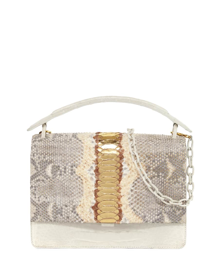 Nancy Gonzalez Python Medium Top-Handle Bag | Neiman Marcus