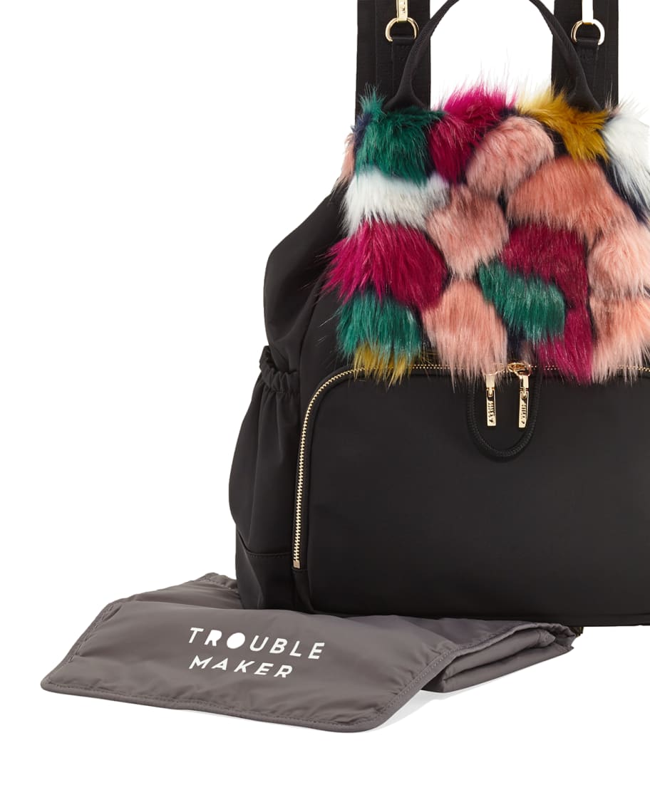 Milly Minis Faux Fur Diaper Bag Backpack Neiman Marcus
