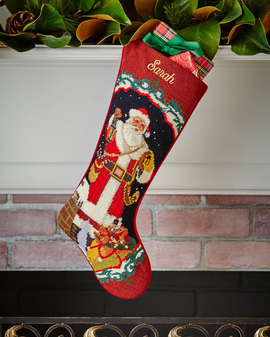 Sferra Santa Needlepoint Stocking Neiman Marcus