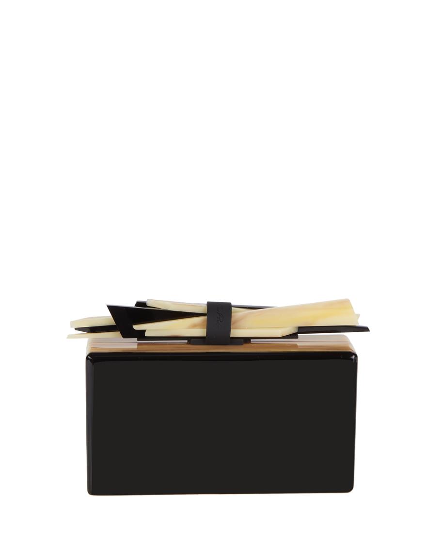 Edie Parker Wolf Acrylic Box Clutch Bag, Black | Neiman Marcus