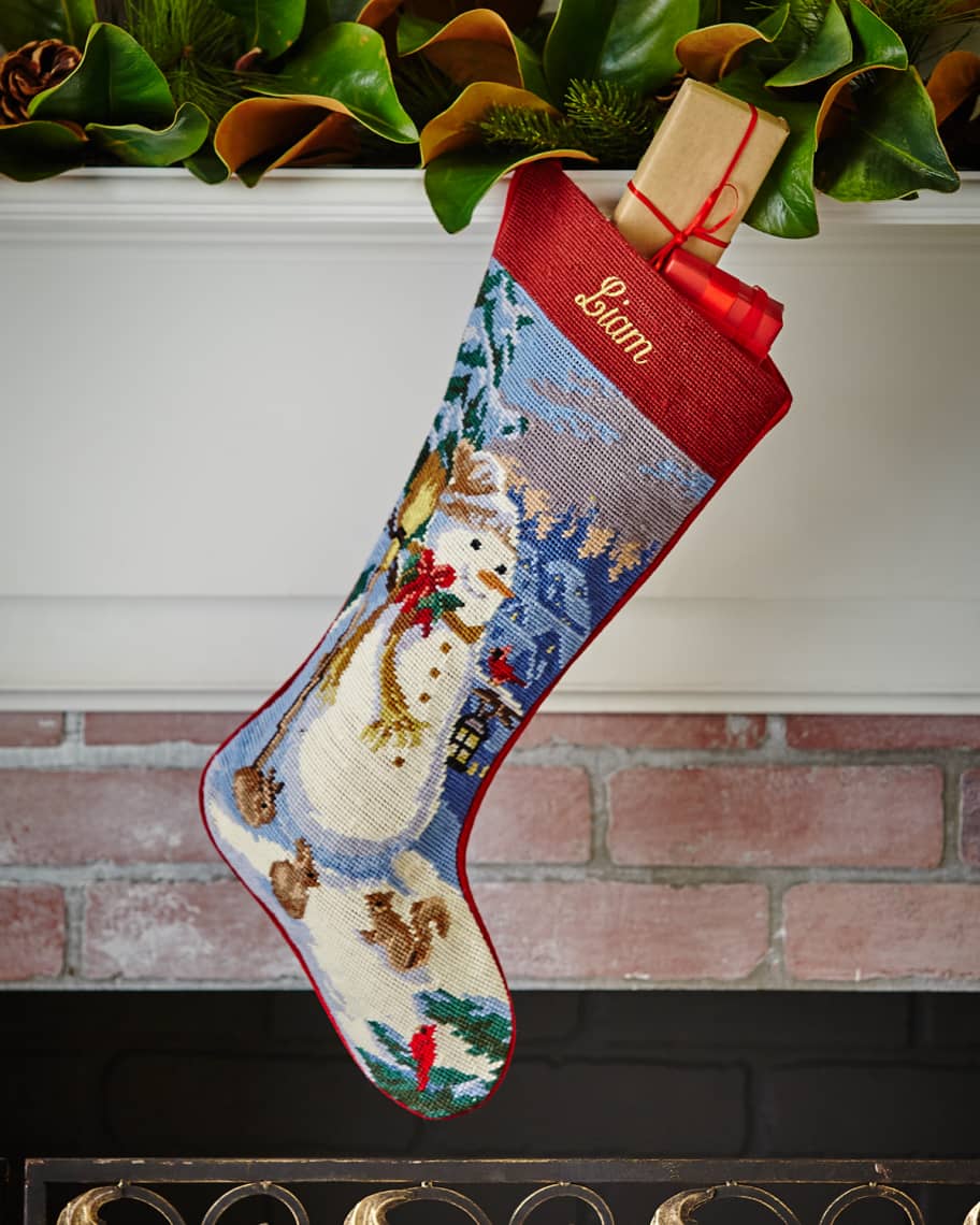 Sferra Snowman Needlepoint Stocking Neiman Marcus