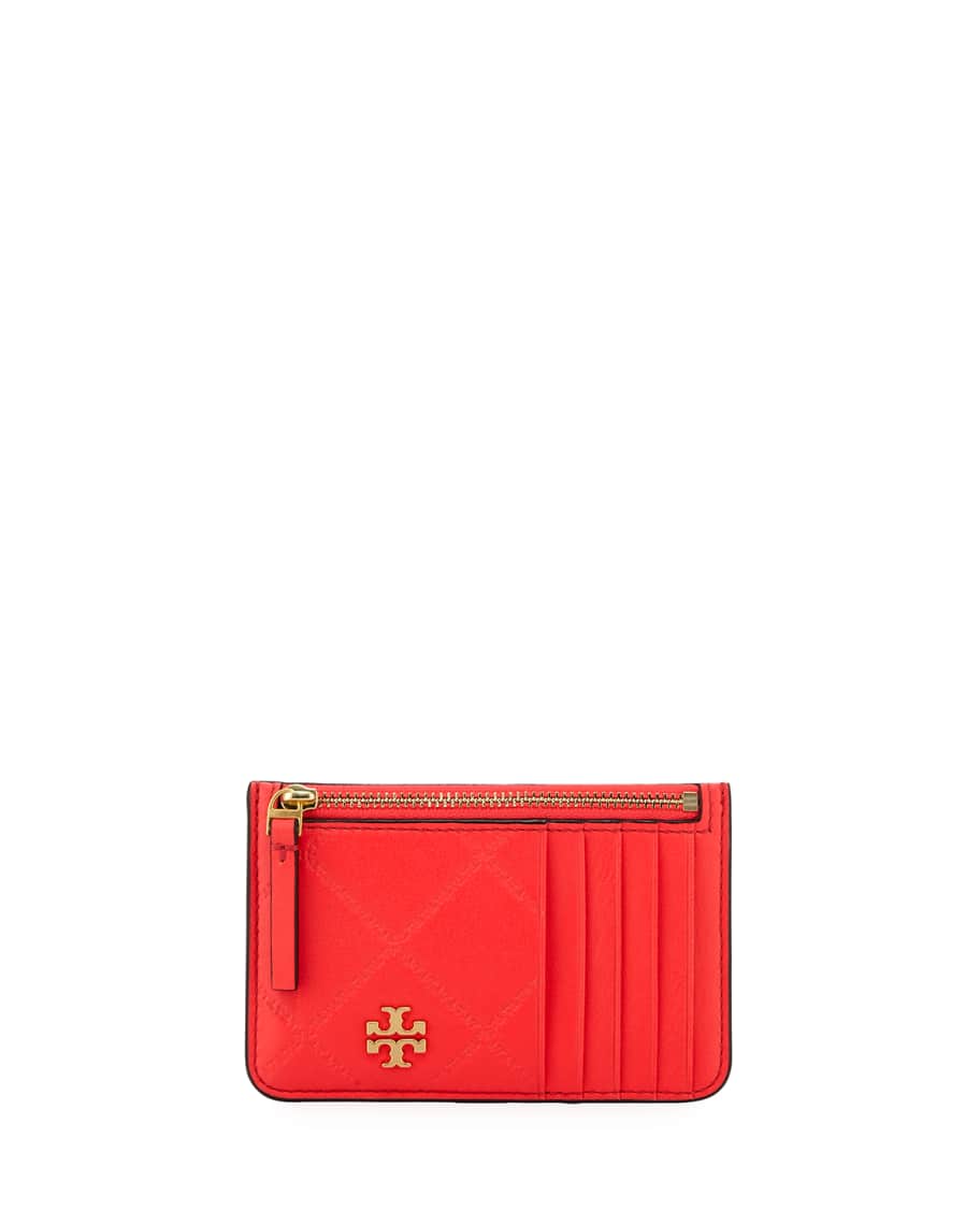 Tory Burch Georgia Quilted Zip Card Case Neiman Marcus