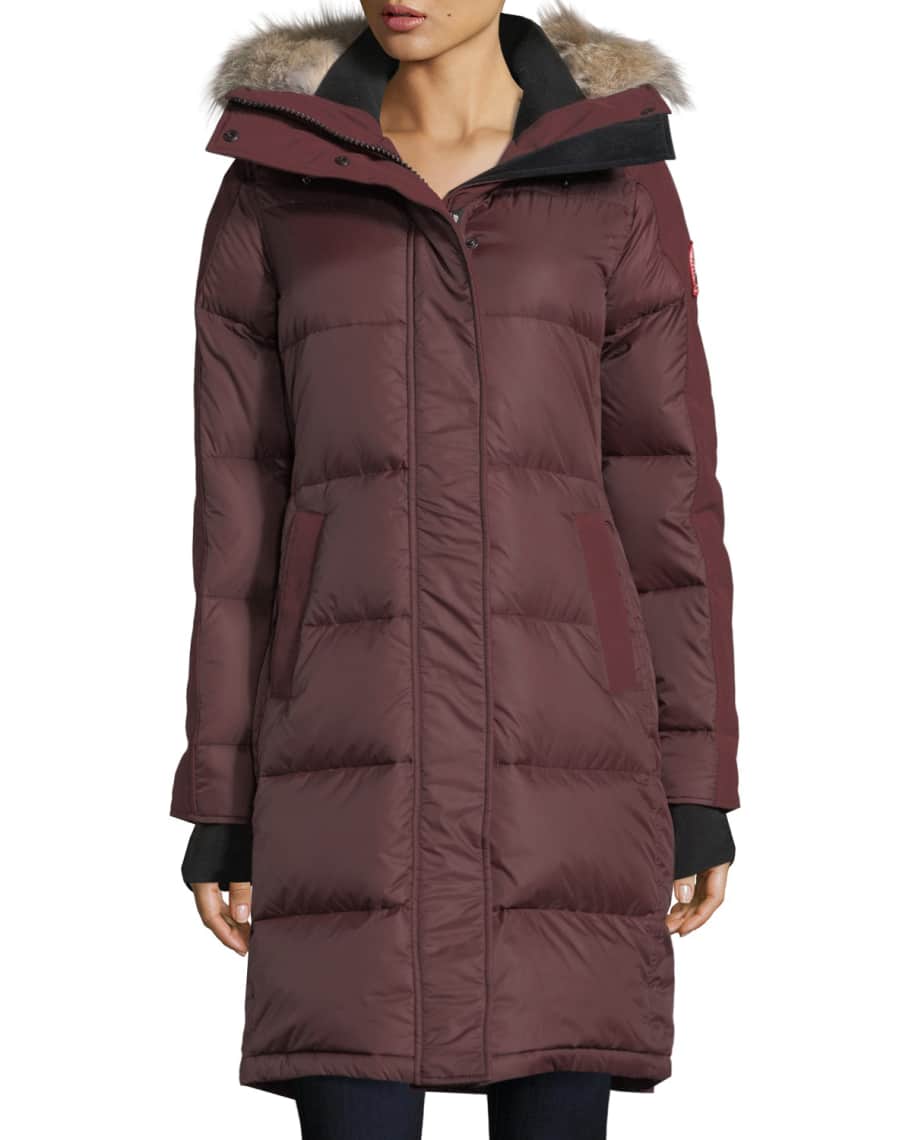 Canada Goose Rowley Hooded Quilted Parka Jacket w/ Fur Trim | Neiman Marcus