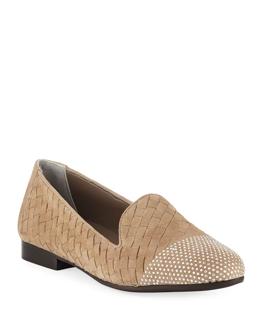 Sesto Meucci Norrie Embellished Woven Loafer | Neiman Marcus