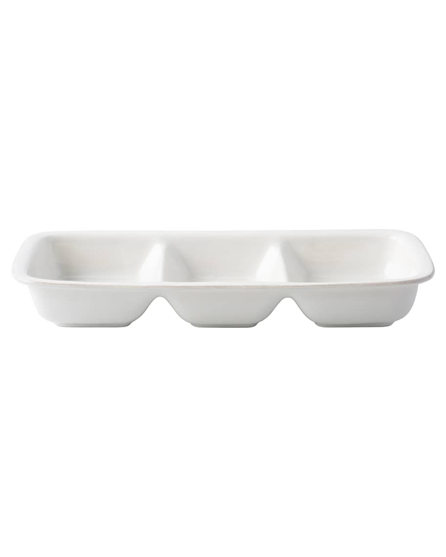 Puro Whitewash Divided Serving Dish