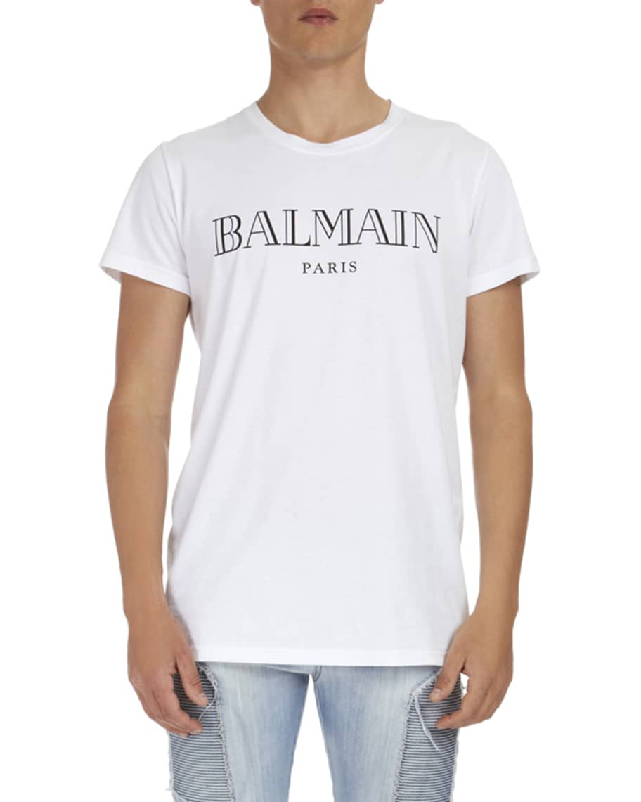 Balmain Logo Graphic Jersey T-Shirt | Neiman Marcus