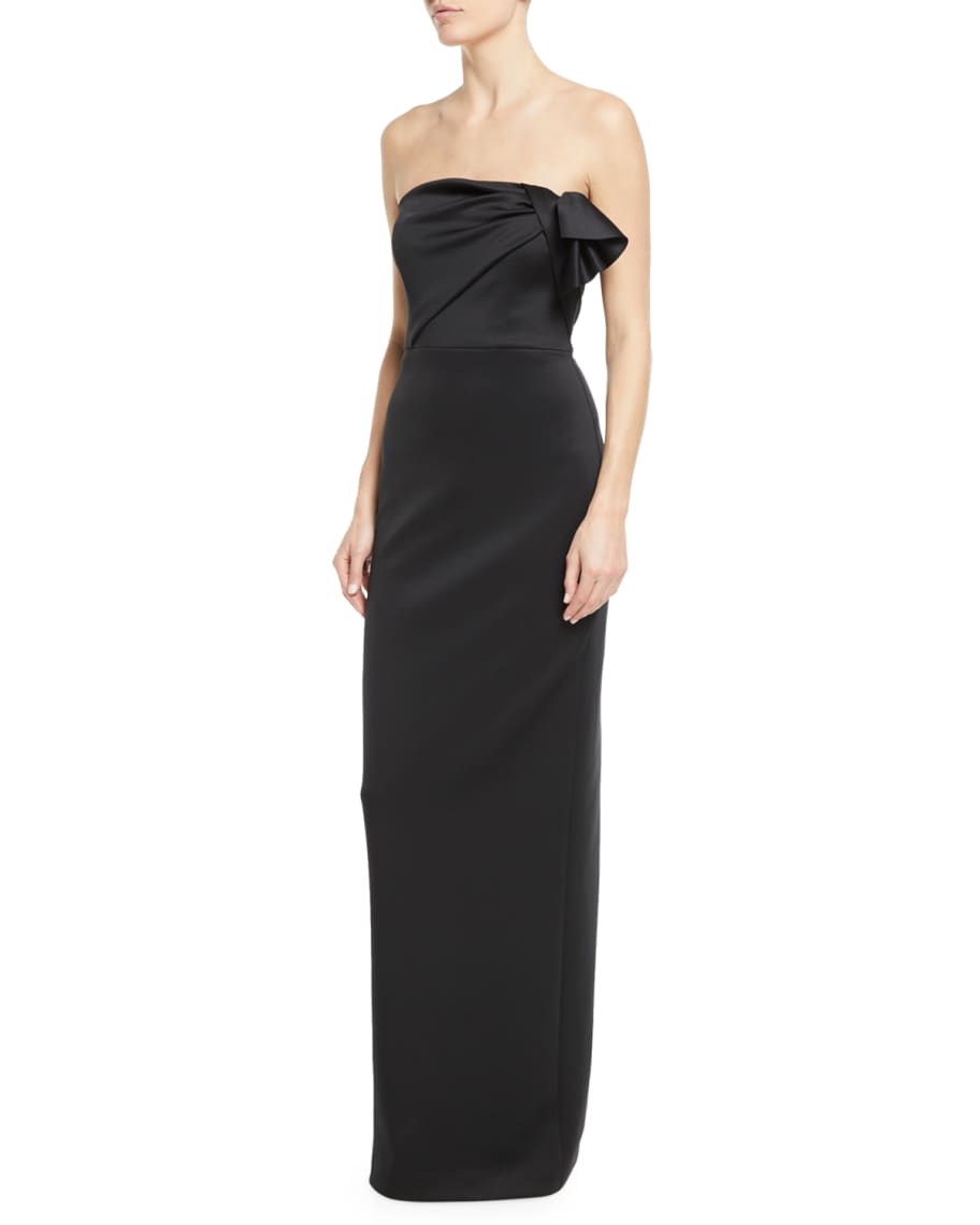 Black Halo Divina Strapless Column Gown | Neiman Marcus