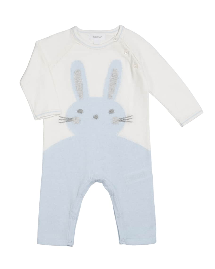 Angel Dear Bunny Intarsia Knit Coverall, Size 0-12 Months | Neiman Marcus
