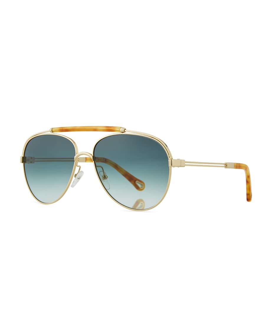 Chloe gold jacky aviator glasses Clearance