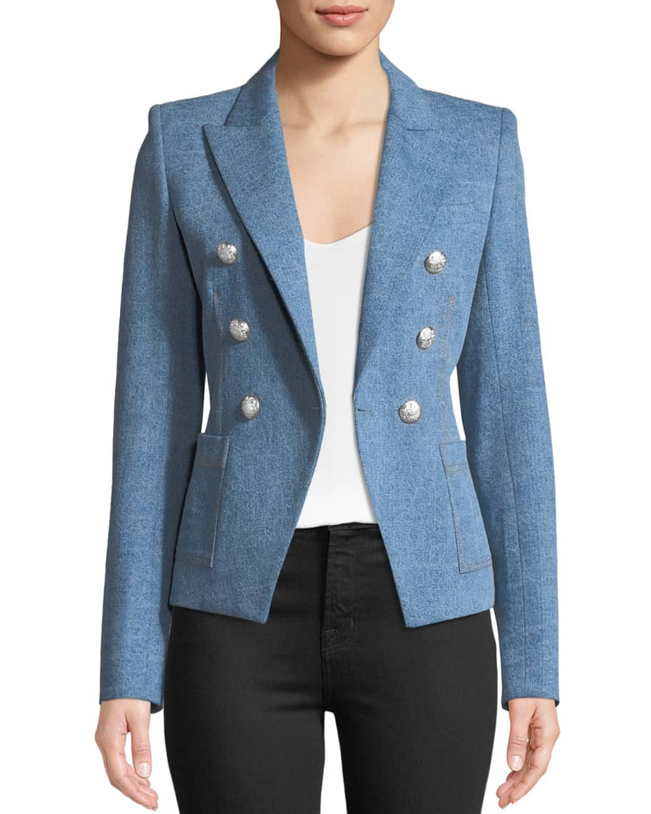 Veronica beard caden 2025 denim dickey jacket