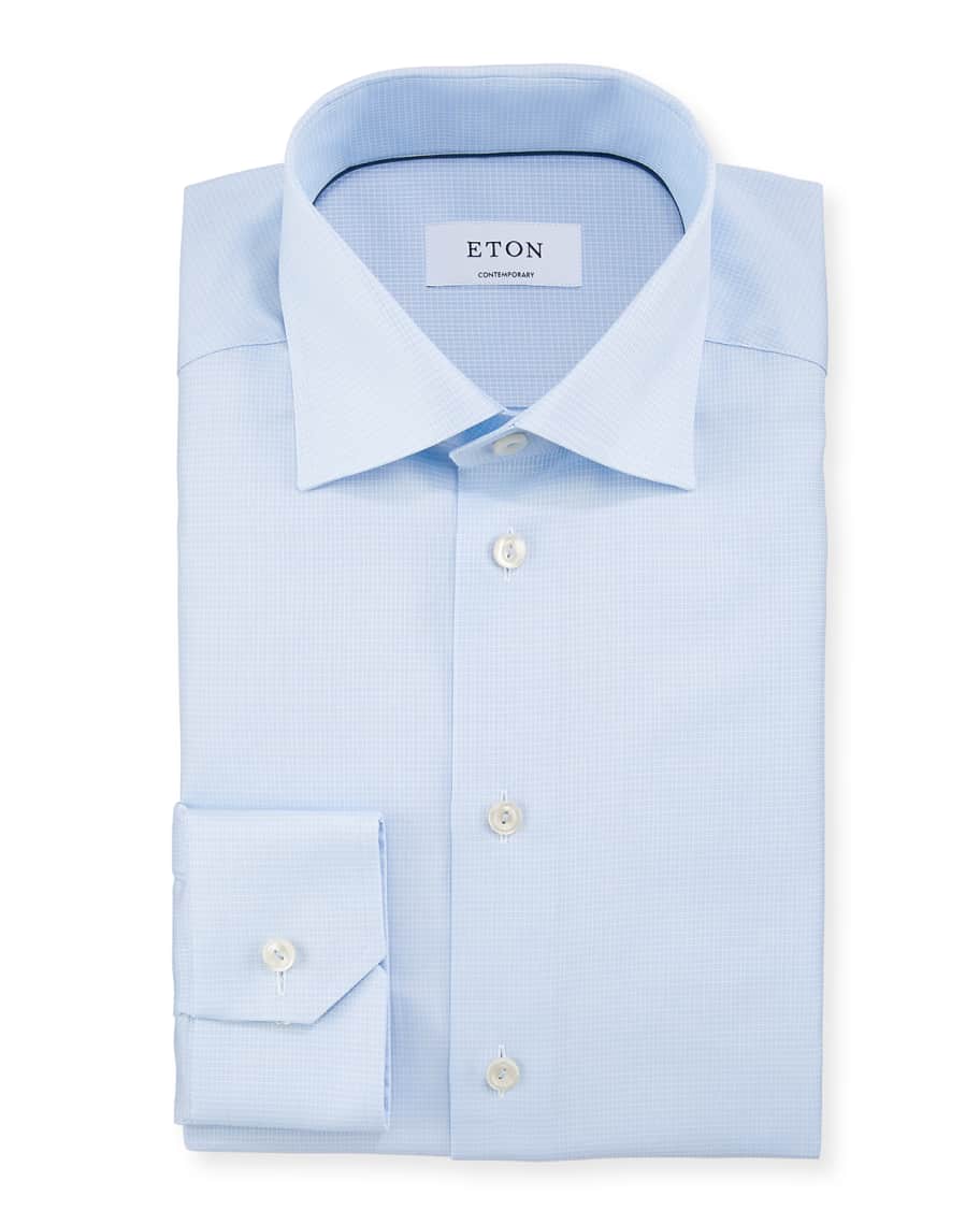 Eton Men's Contemporary Fit Box Textured Dress Shirt | Neiman Marcus