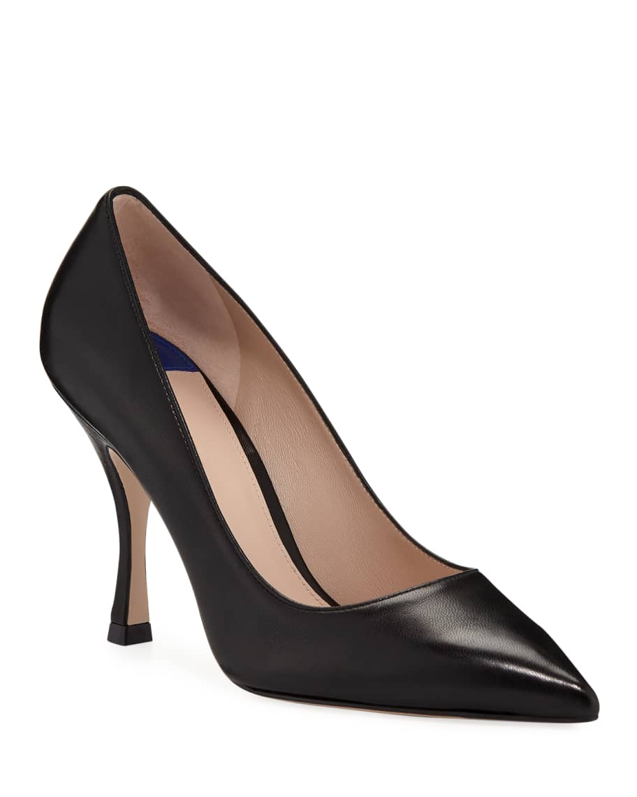 Stuart Weitzman Tippi 95mm Leather Point Toe Pumps Neiman Marcus