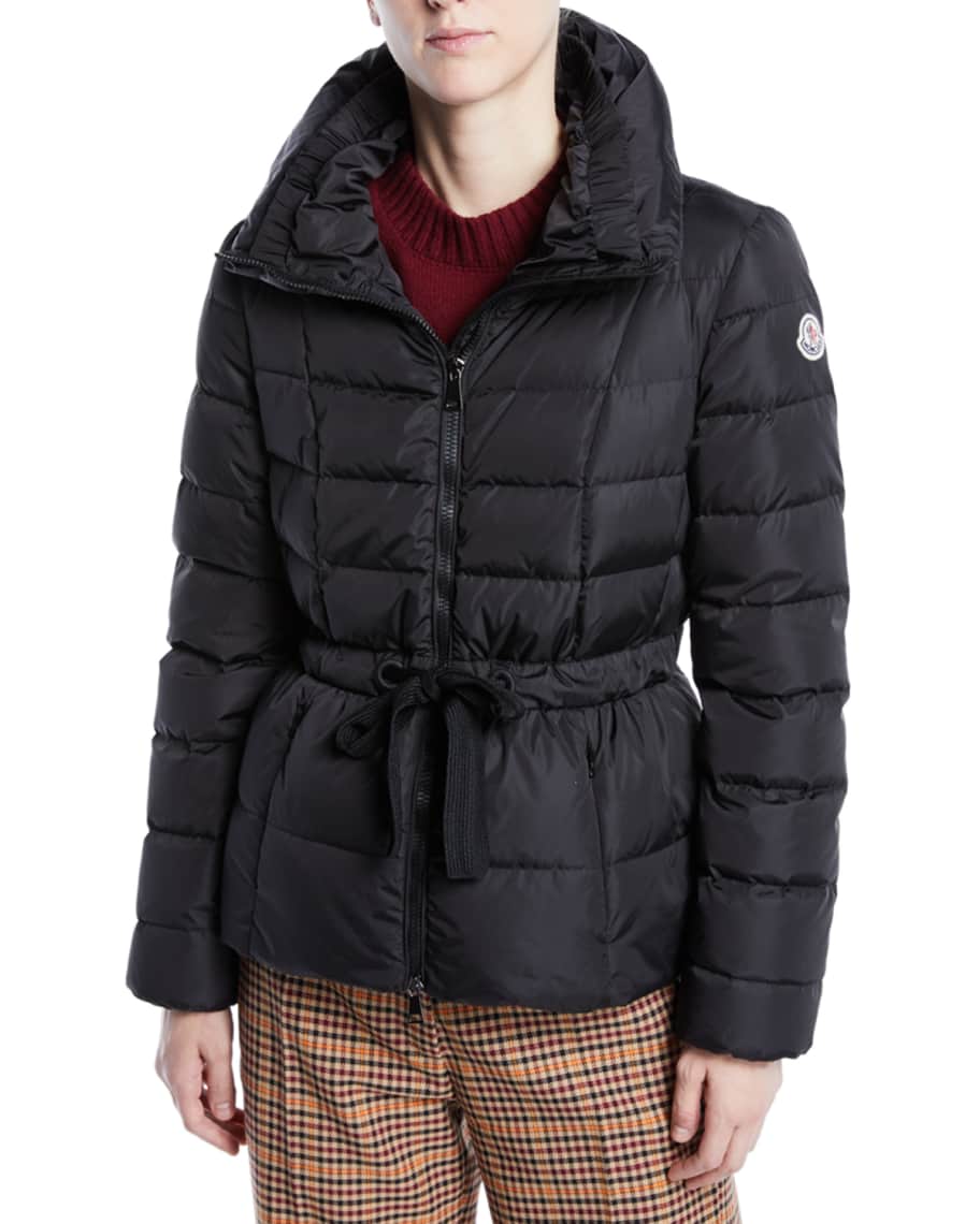 Moncler Avocette Channel-Quilted Utility Puffer Jacket | Neiman Marcus