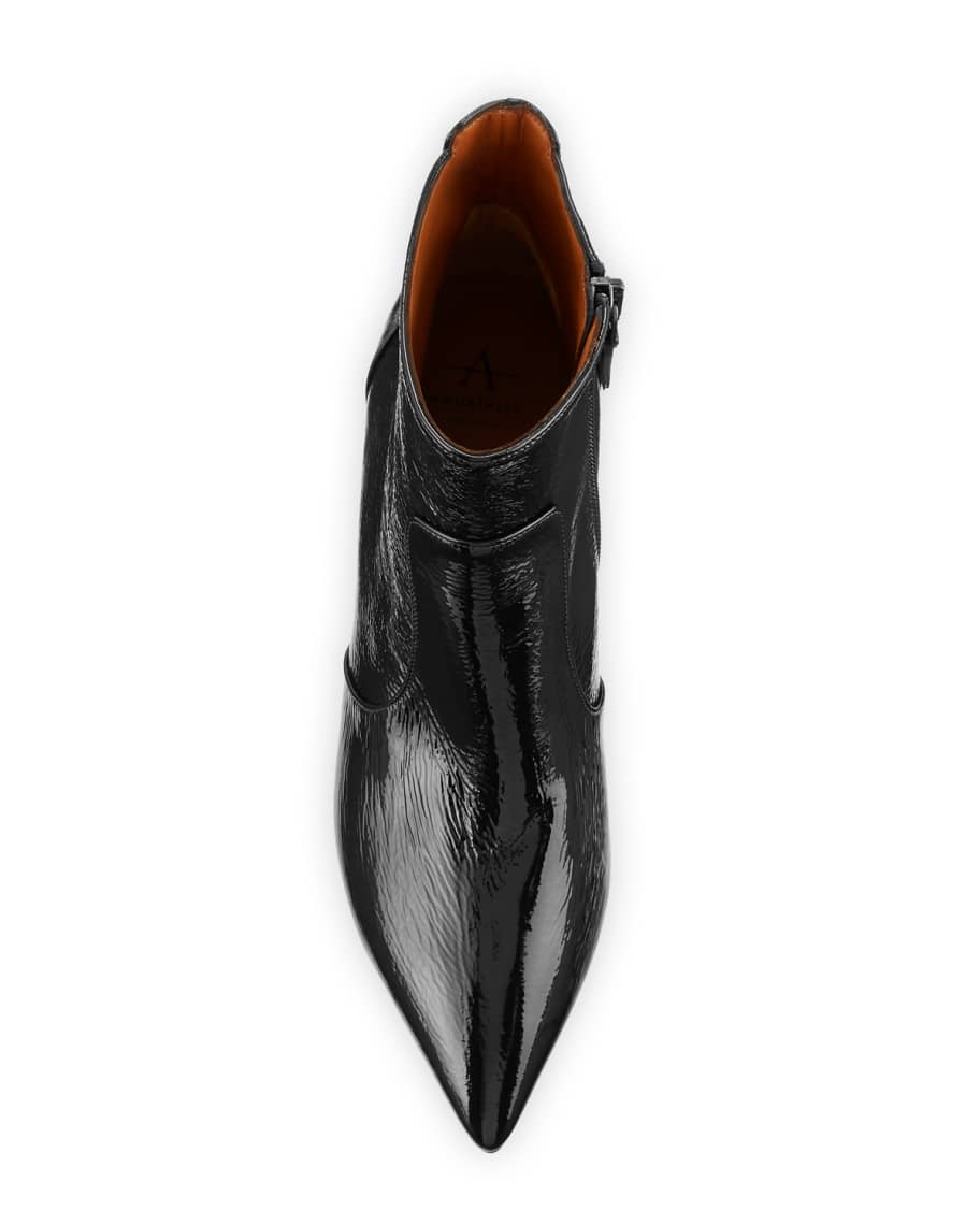 Aquatalia Marilisa Water Resistant Shiny Leather Booties Neiman Marcus