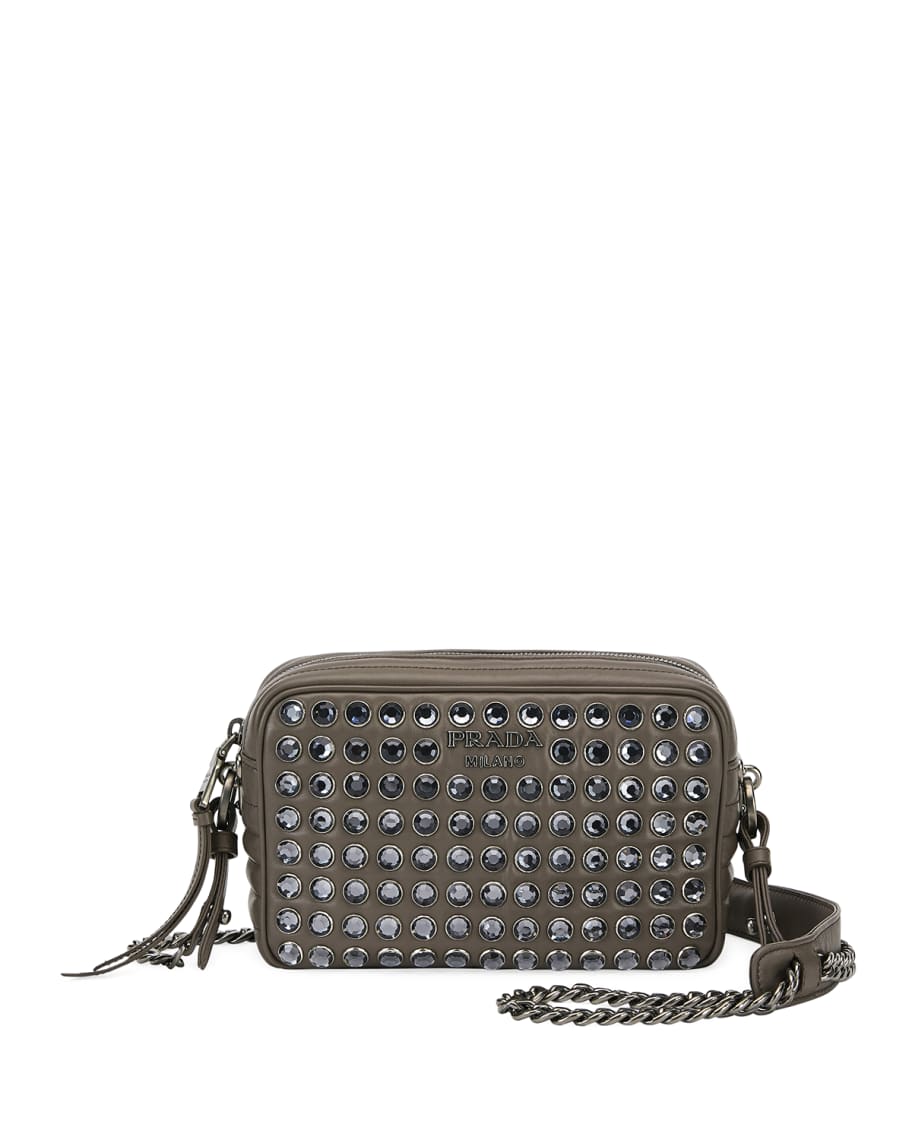 Prada diagramme studded camera bag outlet