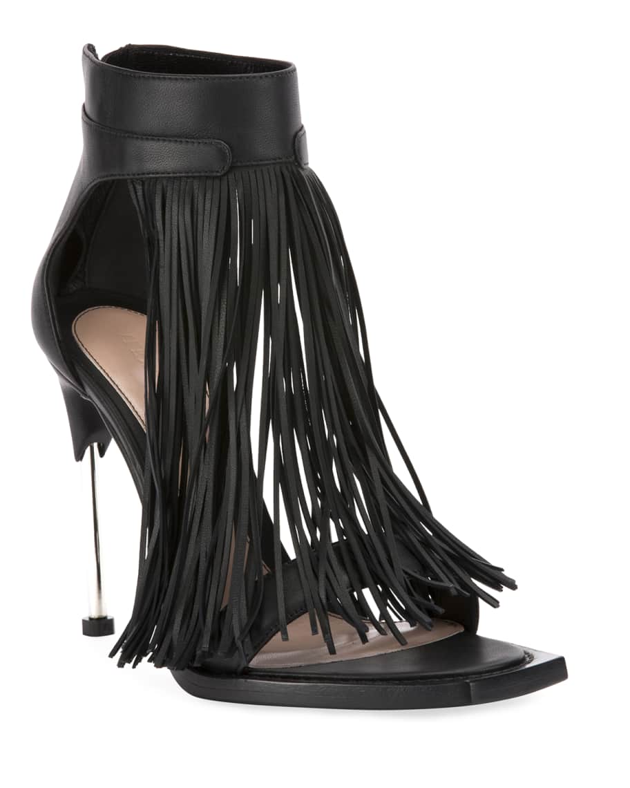 Alexander mcqueen fringe sandals online