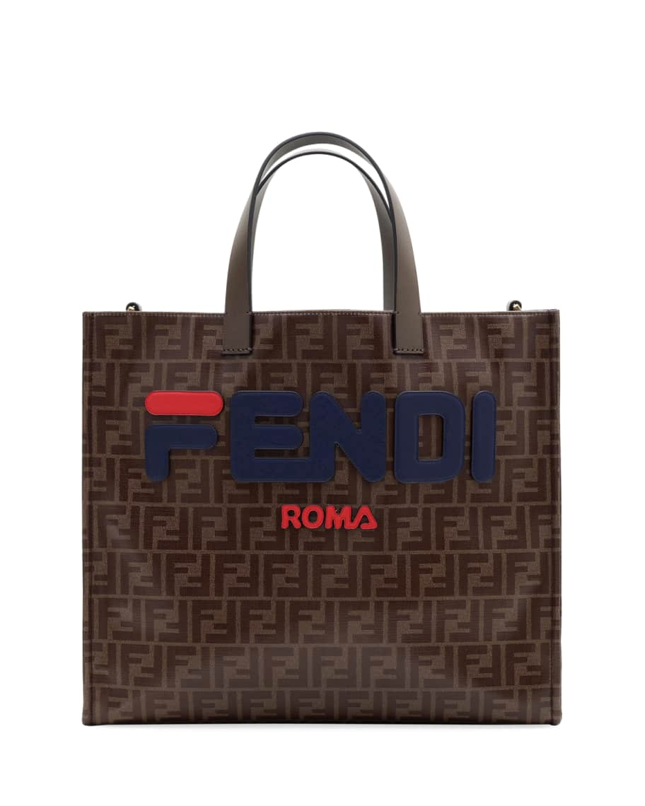 Fendi Fendi Runway Collection Regular Calf and Canvas Tote Bag | Neiman ...