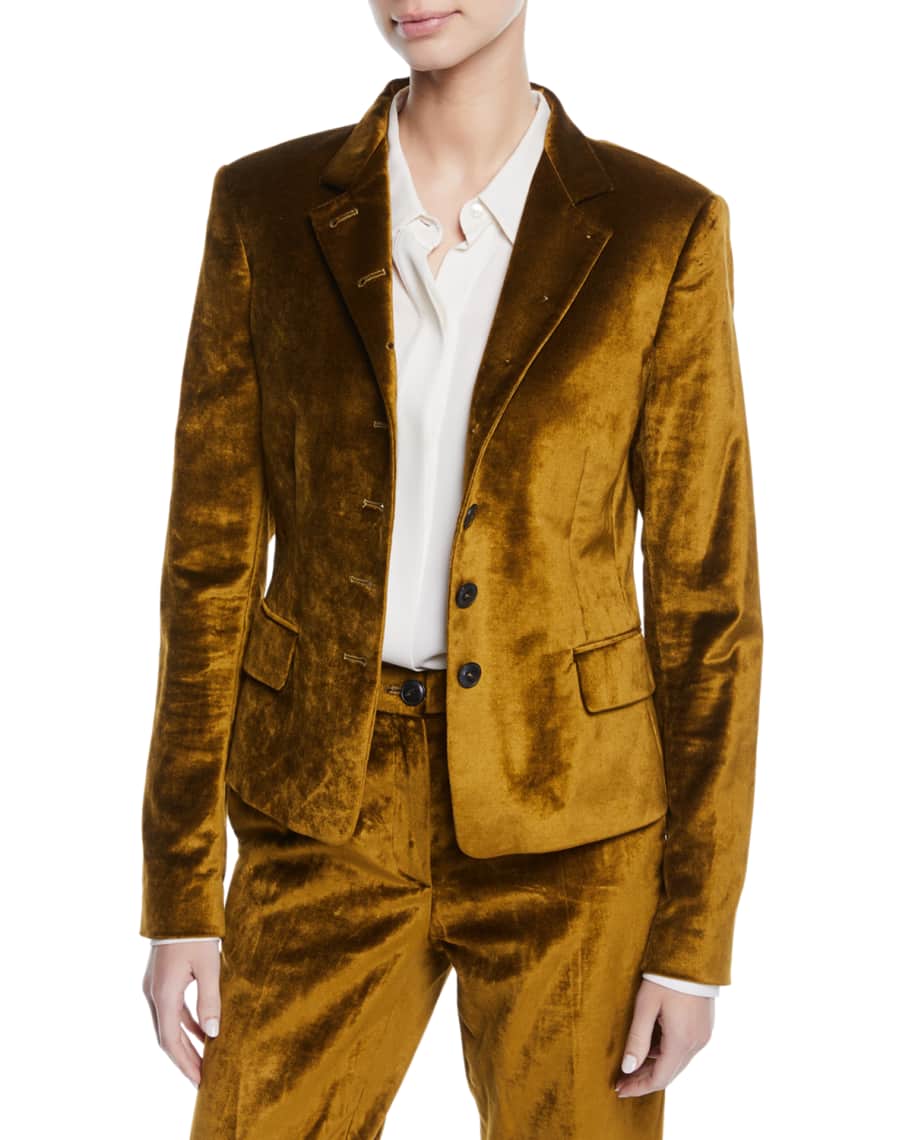 Rag Bone Rei Velvet Notched Lapel Blazer Neiman Marcus