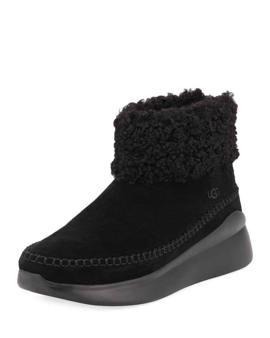 UGG Montrose Short Zip Wedge Boot Sneakers Neiman Marcus