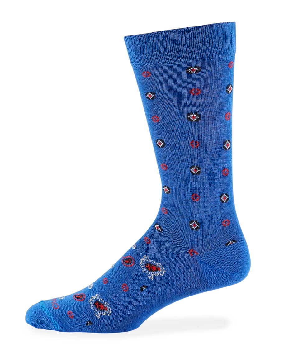 Etro Men's Geometric Paisley Socks | Neiman Marcus