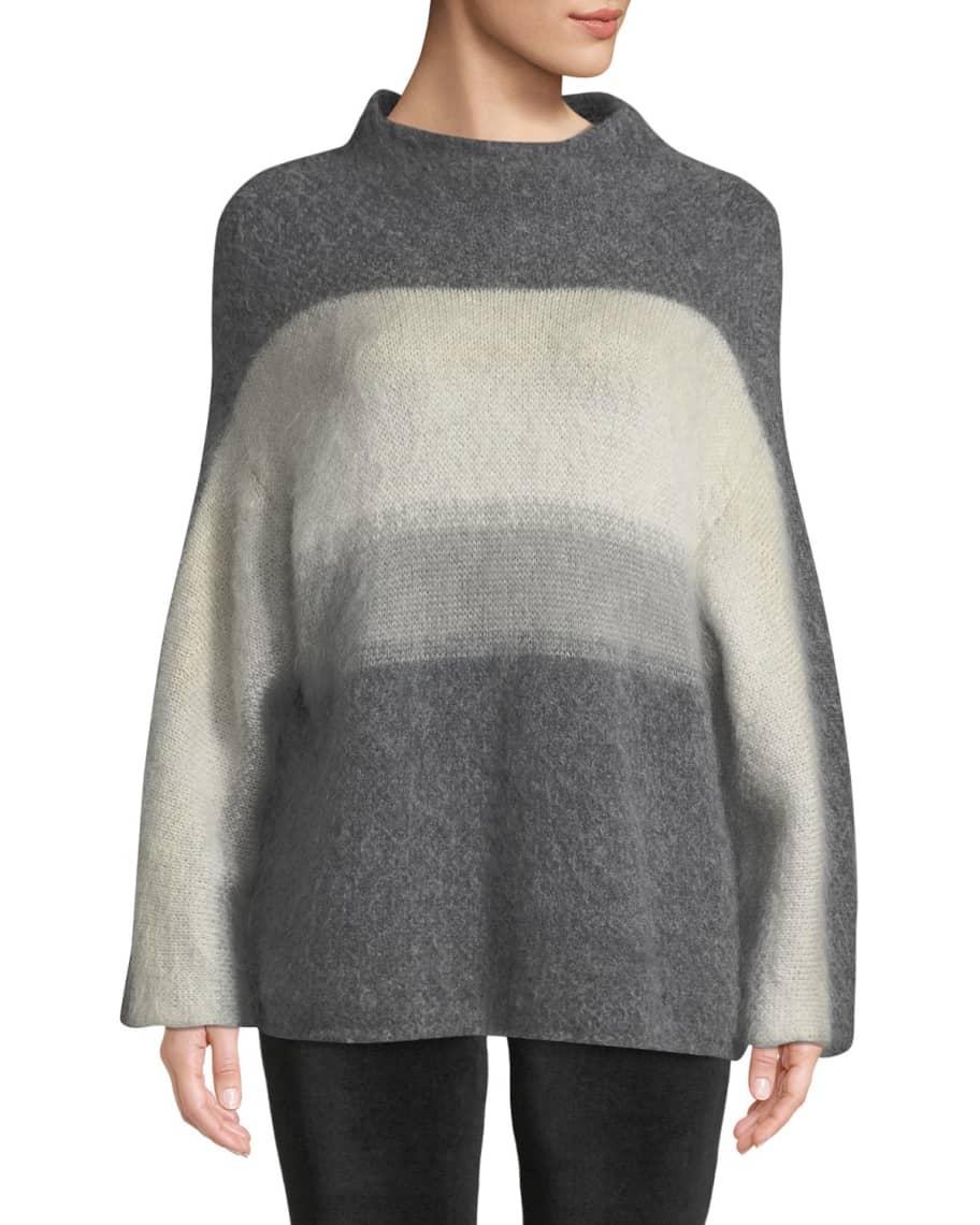 Rag & Bone Holland Fuzzy Mohair Ombre Pullover Sweater | Neiman Marcus