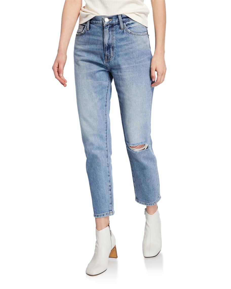 Current Elliott The Vintage Cropped Straight Leg Jeans Neiman Marcus