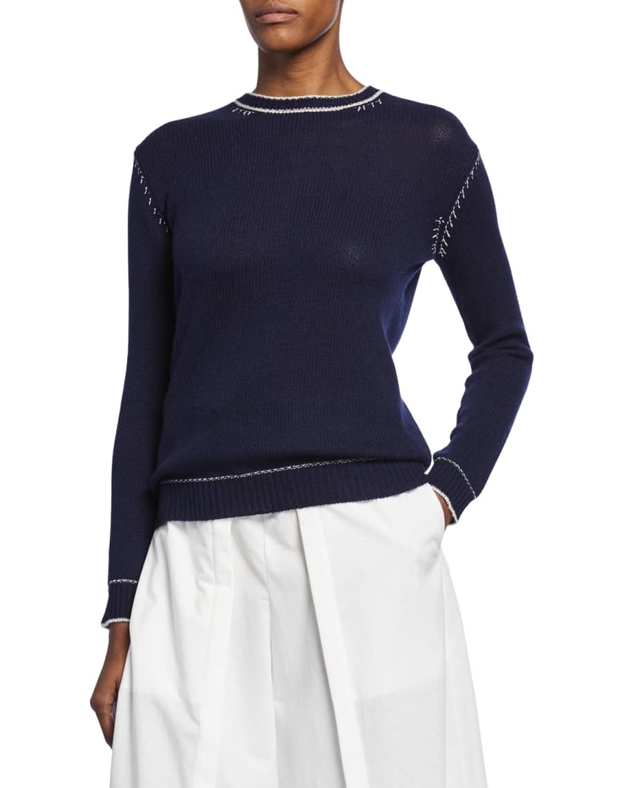 Marni Button-Down Back Cashmere Knit Sweater | Neiman Marcus