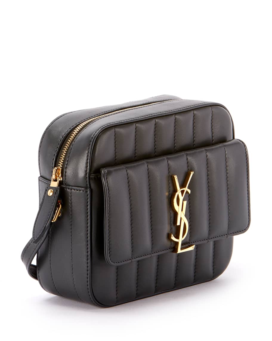 Vicky camera bag in quilted lambskin top