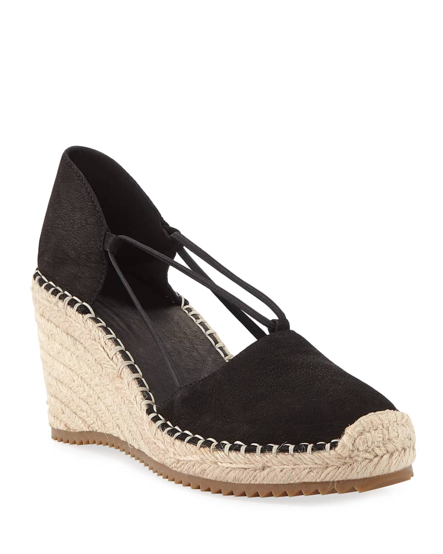 Eileen Fisher Yasmin Nubuck Wedge Espadrilles Neiman Marcus