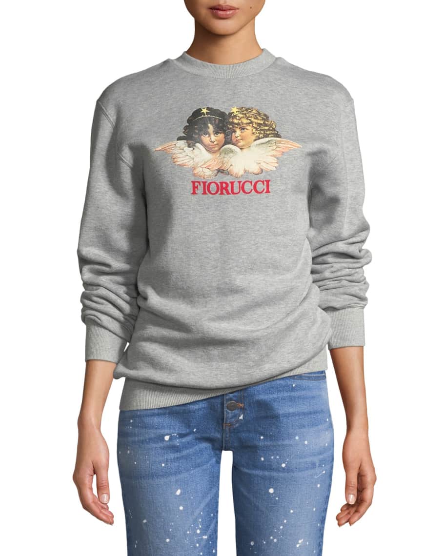 Rechtmatig Birma afgunst Fiorucci Vintage Angels Logo Pullover Sweatshirt | Neiman Marcus