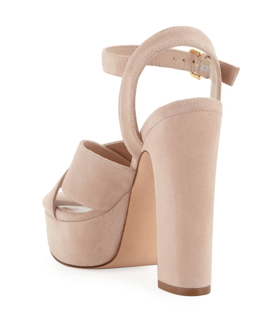 Stuart weitzman joni suede platform sandals sales