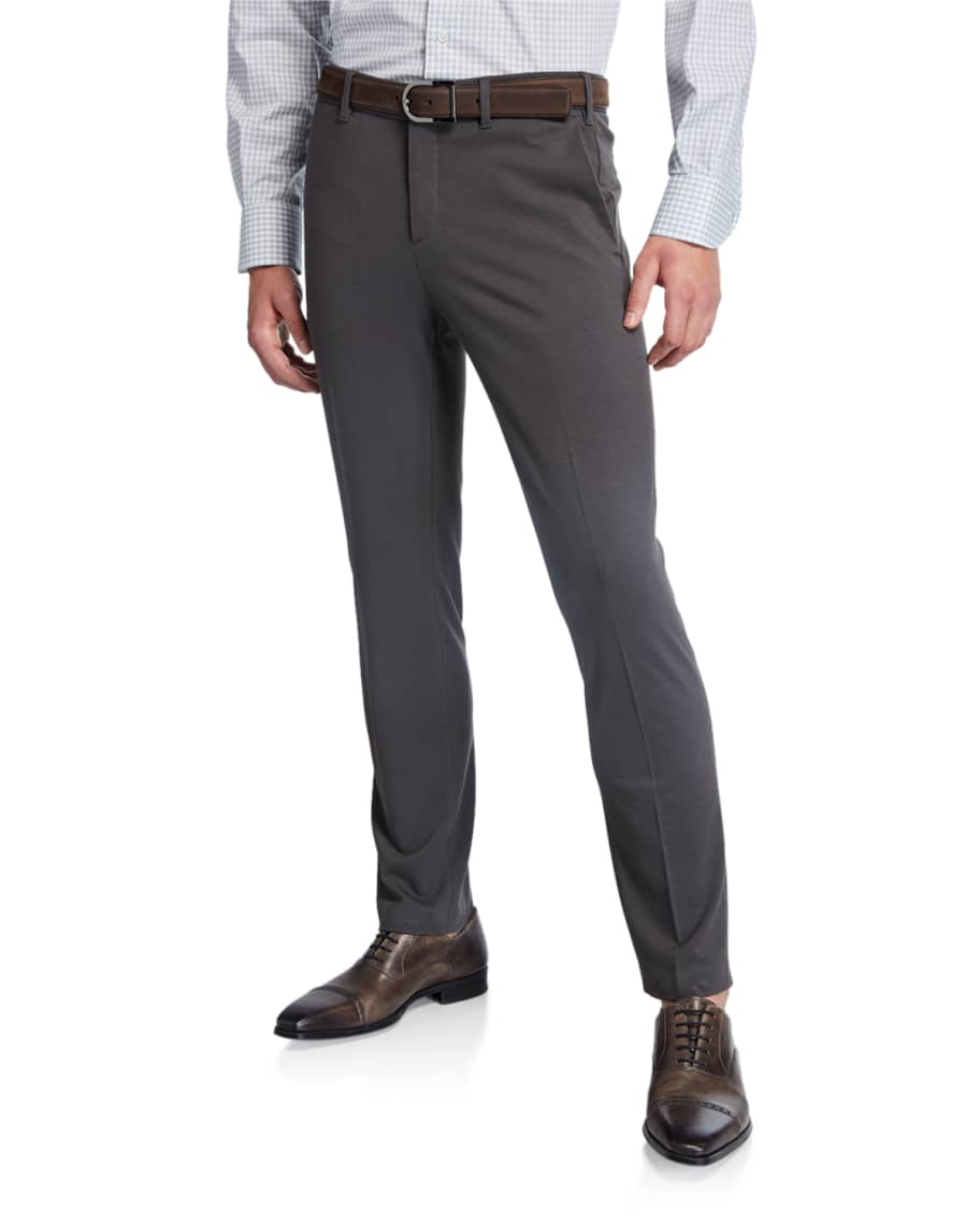 Neiman Marcus Men's Solid Knitted Chino Pants | Neiman Marcus
