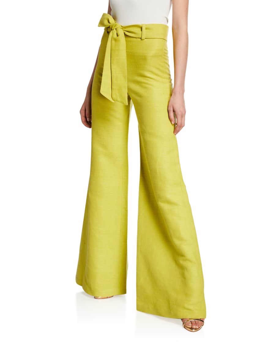 Alexis Alenka Belted Wide-Leg Linen Pants | Neiman Marcus