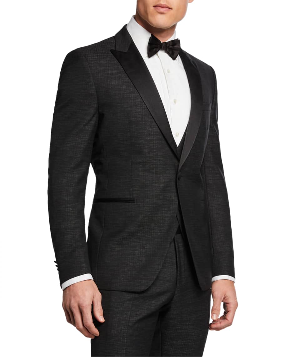 BOSS Men's Broken Plaid 3-Piece Peak-Lapel Tuxedo Suit | Neiman Marcus